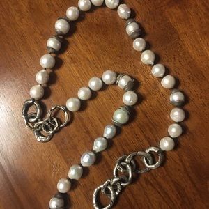 Brit West Sterling & Baroque Pearl Necklace